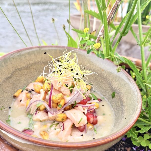 ceviche péruvien  - péniche - bar à vin